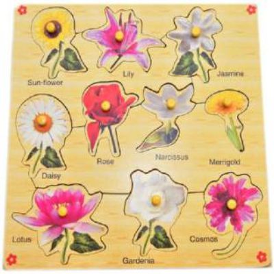 Wooden Tray- Flowers 
